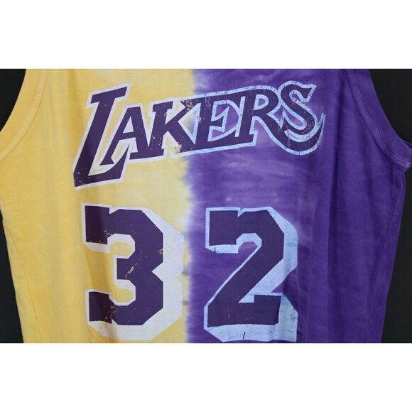 Mitchell & Ness Mens L NWOT LA Lakers Magic Johnson TieDye Tank Top NBA #32 - Picture 3 of 8